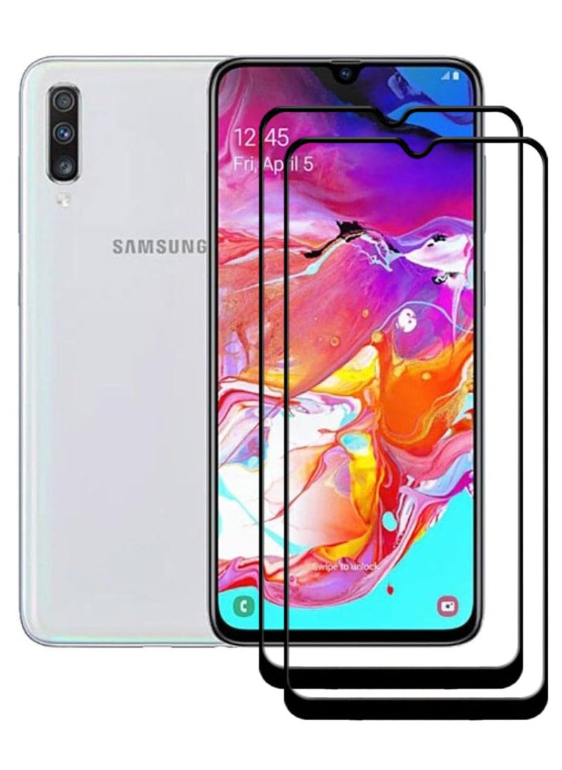 ACLIX 2 Pieces Antistatic ESD Dustproof Premium Quality High Definition Tempered Glass Screen Protector Designed For Samsung Galaxy A70 - Image 1