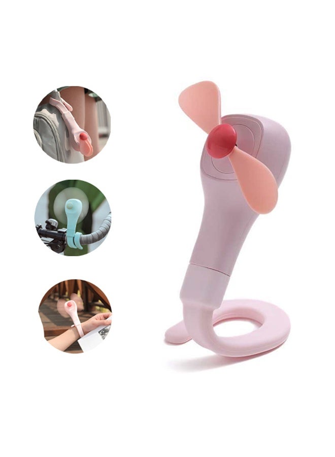 Stroller Fan Portable Mini Fan Clip on Pram Bicycle Personal Car Seat USB Rechargeable Handheld with Flexible Soft Stand for Camping Outdoor Travel Office Crib Toddler Bed 2 Speeds - Image 1