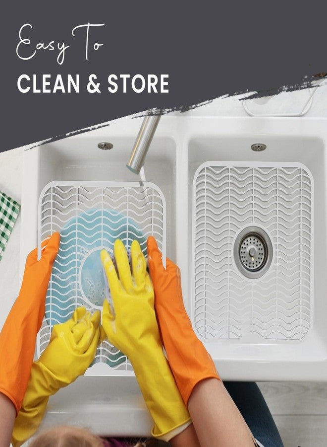 DecorRack Black Sink Protectors for Kitchen, 12" x 11" Dish Rack, Protect Sink from Stains, Damage, Scratches, Dishwasher Safe Grid, Mat, for Kitchen (Black) - Image 5