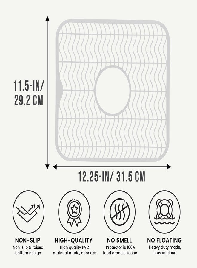 DecorRack Black Sink Protectors for Kitchen, 12" x 11" Dish Rack, Protect Sink from Stains, Damage, Scratches, Dishwasher Safe Grid, Mat, for Kitchen (Black) - Image 2