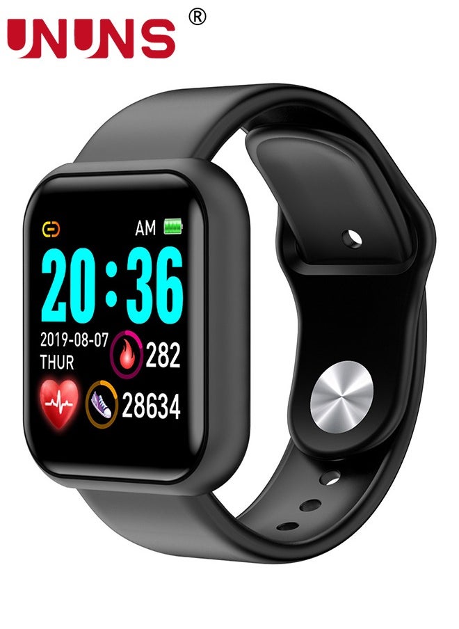 UNUNS Smart Watch,Fitness Watch 1.44'' Touchscreen With Heart Rate Sleep Monitor,Blood Oxygen,Tracker for Health,Running, Waterproof Pedometer Smartwatch Compatible With IOS Android For Women Men,Black  - Image 1