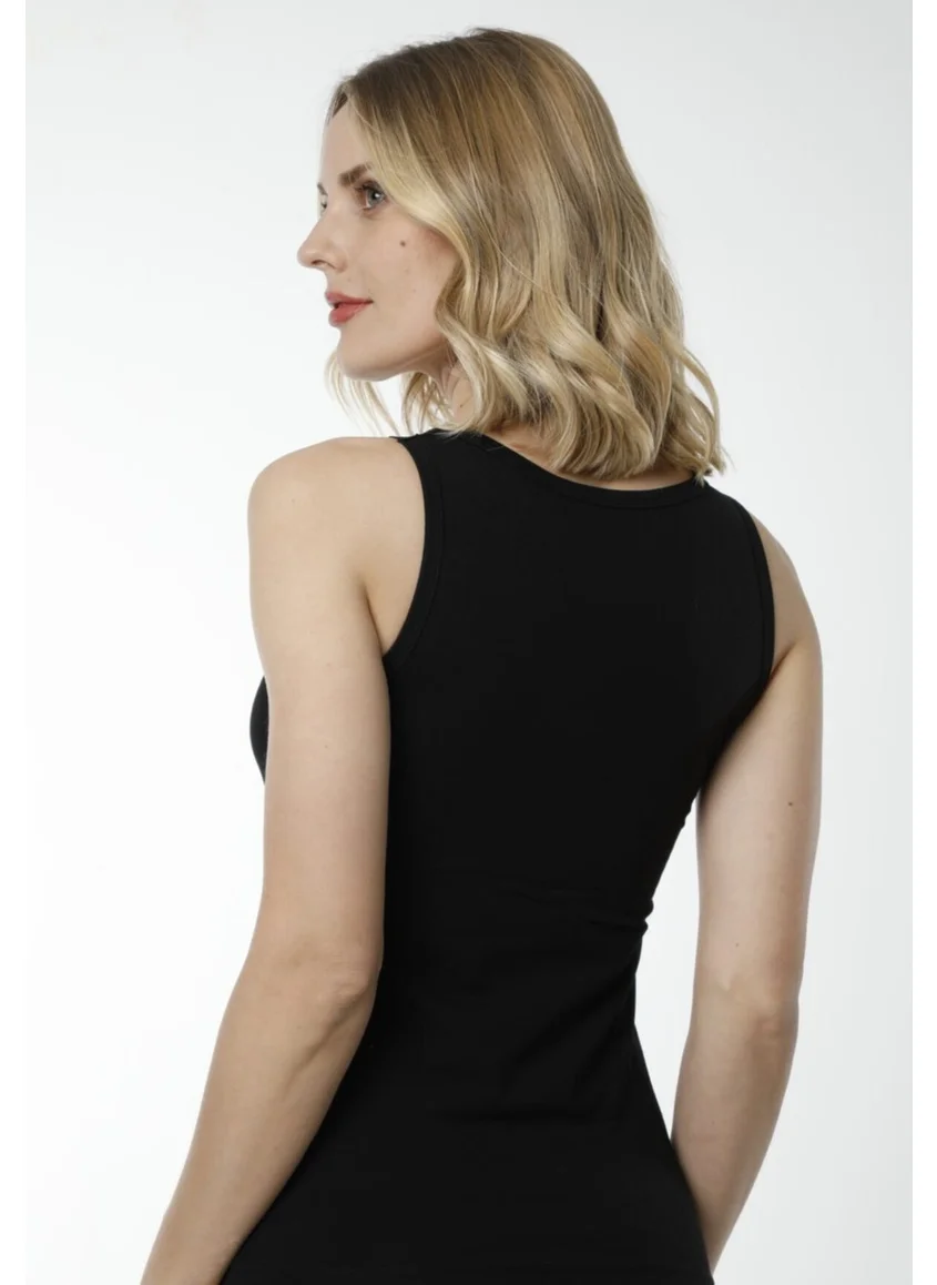 HMD 2477 3-pack Women's Cotton Singlet With Thick Straps - Black