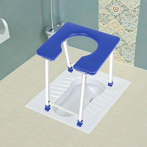 NEOSAFE Foldable 202-Grade Stainless Steel Commode Chair, Portable Toilet Stool with Anti-Slip Rubber Feet, 100 kg Weight Capacity, Stable & Easy-Clean Bathroom Aid for Elderly, Disabled & Patients - Image 1