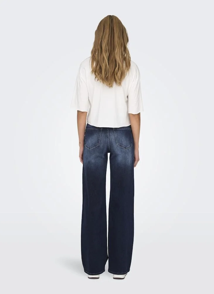 Only Casual High Waisted Wide Leg Jeans