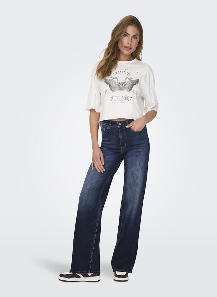 ONLY Casual High Waisted Wide Leg Jeans - Image 5