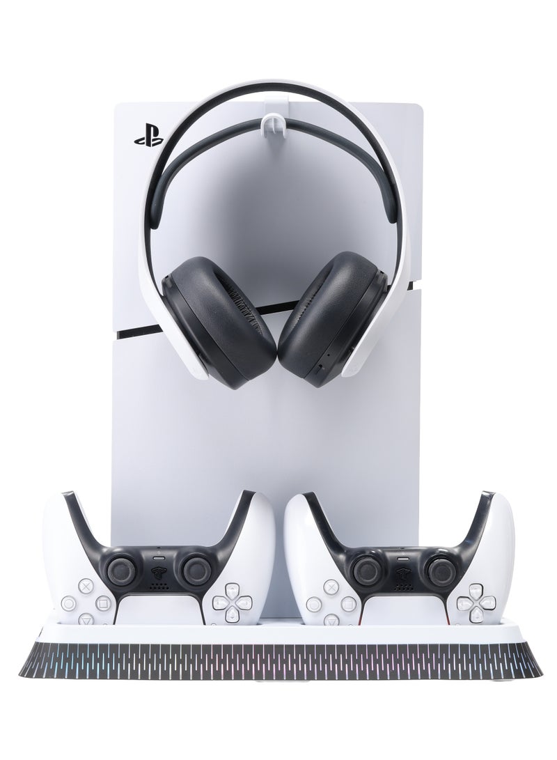 LOG حامل تبريد متعدد الوظائف مع محطة شحن وحدات التحكم لجهاز بلاي ستيشن 5 - ضوء RGB - Image 3