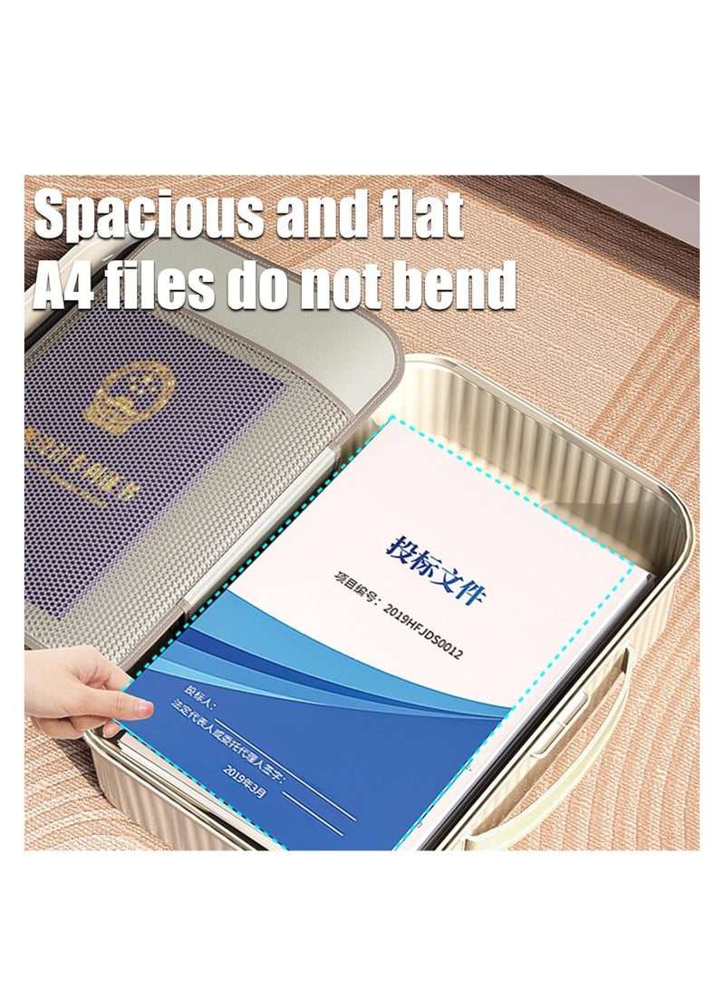 Zikra Money Briefcase Filing Folder, File Folder Organizer, Fireproof Expanding File Folder, Document Organizer Briefcase Business Filing Bag, Storage Document Organizer Folder for Documents and File - Image 3