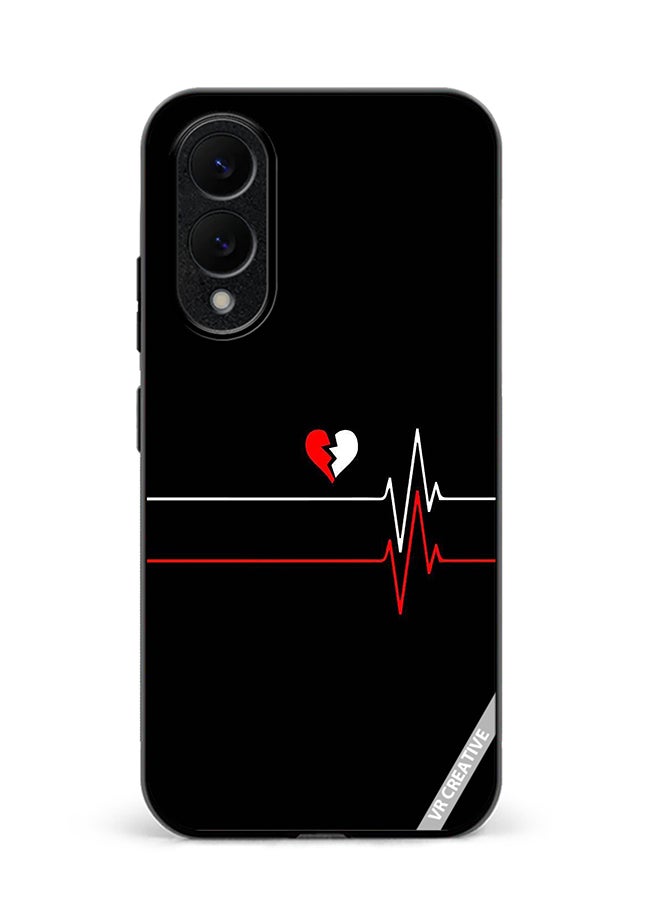 VR CREATIVE Protective Case Cover For Samsung Galaxy S25 Edge Heartbeat Design Multicolour