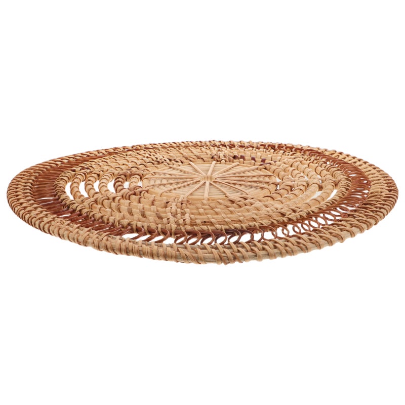 Handwoven Boho Woven Wall Hanging For Entryway Living Room Nursery And Bedroom Decor - Rustic Rattan Wall Art For Farmhouse Style - Image 4