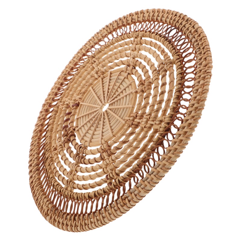 Handwoven Boho Woven Wall Hanging For Entryway Living Room Nursery And Bedroom Decor - Rustic Rattan Wall Art For Farmhouse Style - Image 1