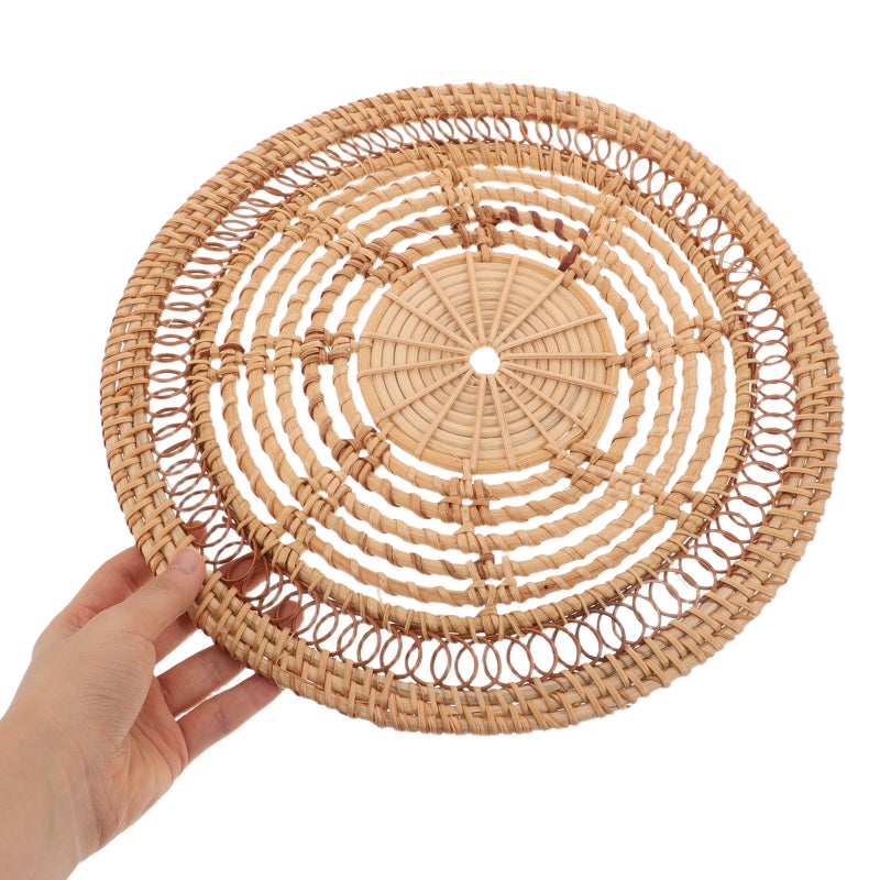 Handwoven Boho Woven Wall Hanging For Entryway Living Room Nursery And Bedroom Decor - Rustic Rattan Wall Art For Farmhouse Style - Image 2