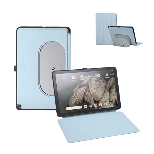 Penoval Google Pixel Tablet Case 11 inch (2023), Silicone Cover Case, Adjustable Viewing Angle, Easy Carry-on, Protective Cover Compatible with Charging Speaker Dock (Blue) - Image 1