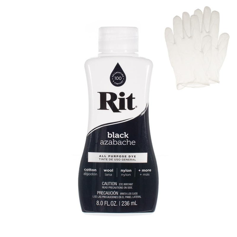 Craft County Rit Dye Back to Black Bundle Includes Standard Kit + 8 oz. Black Dye & Additional Gloves - Image 3