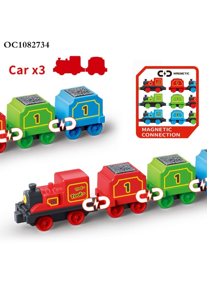 Kids Boys Electric Pullback Toys Train Container Transport Car Toys with Music Light Smoking with Mini Train - Image 4