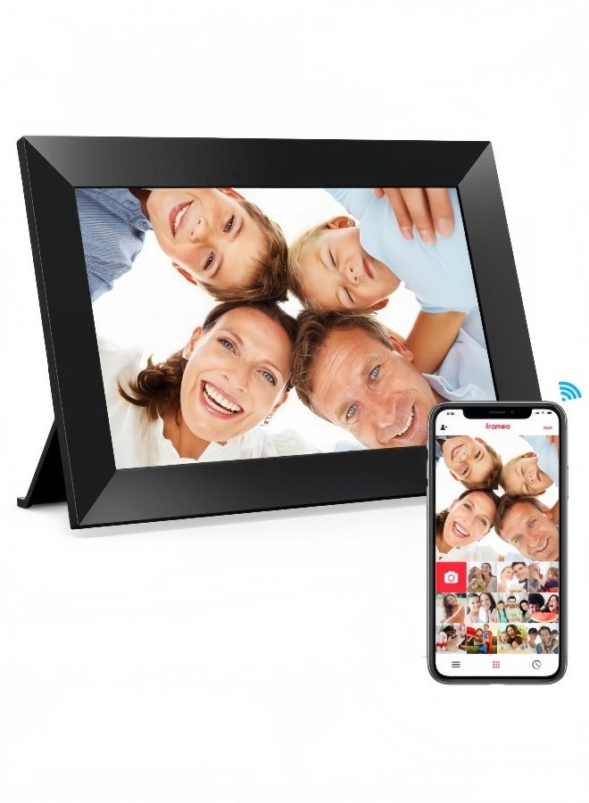 Kibee 10.1 Inch WiFi Digital Picture Frame, 32GB Memory, 1280x800 HD IPS Touch Screen Photo Frame Electronic, Auto-Rotate, Wall Mountable, Share Photos/Videos Instantly via Frameo App from Anywhere  - Image 1