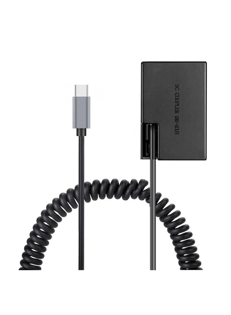 PROBTY USB-C Cable LP-E17 ACK-E18 DR-E18 Dummy Battery Adapter for Canon EOS - Image 1