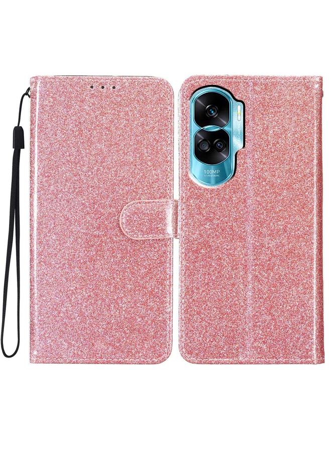 S-TOP Case For Honor 90 Lite Glitter Powder Flip Leather Phone Case - Image 1