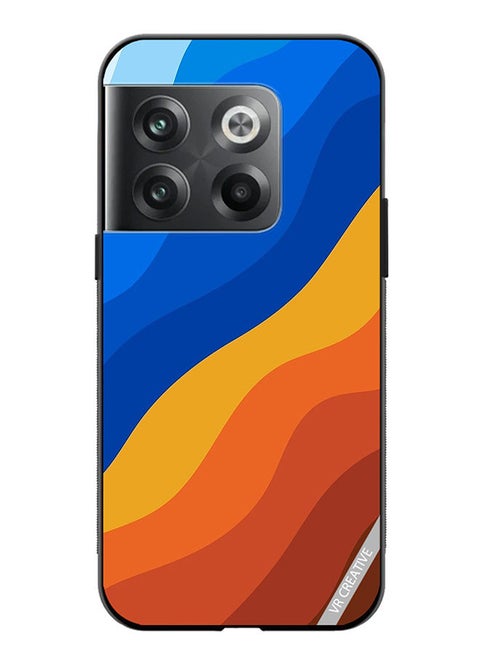 Protective Case Cover For OnePlus 10T Multicolor Waves Design