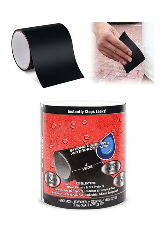 Extremely Strong Waterproof Adhesive Tape, Outdoor and Indoor Roof Repair Tape, UV Duct Tape Self Welding Tape （ 10cm X1.5 m ） - Image 1