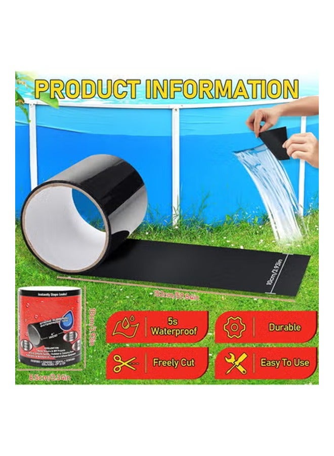 Extremely Strong Waterproof Adhesive Tape, Outdoor and Indoor Roof Repair Tape, UV Duct Tape Self Welding Tape （ 10cm X1.5 m ） - Image 2