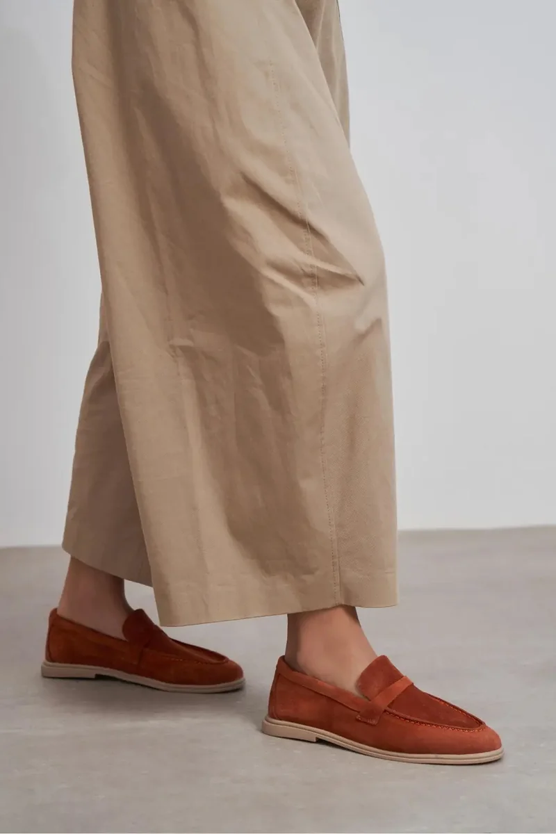 Nisantasi Shoes Bery Genuine Suede Leather Loafers