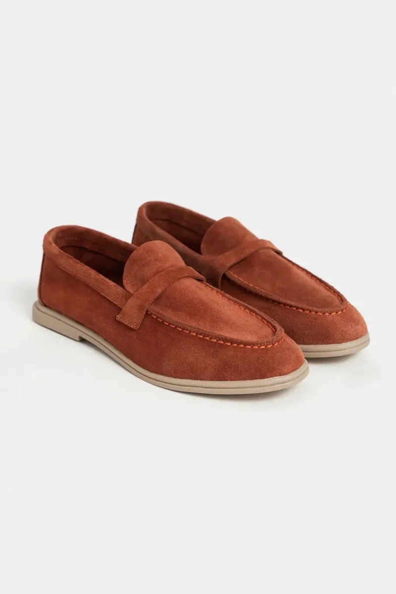 Nisantasi Shoes  Bery Genuine Suede Leather Loafers for Women | Best Price UAE