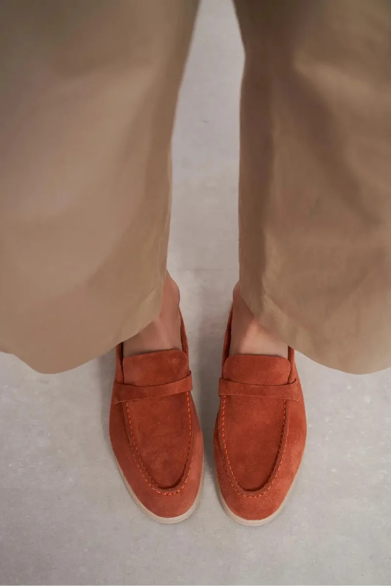 Nisantasi Shoes  Bery Genuine Suede Leather Loafers for Women | Best Price UAE