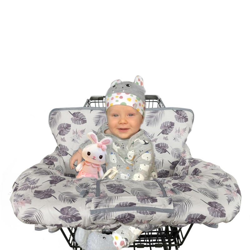 RHYDEER Shopping cart Cover for Baby, 2 in 1 high Chair Cover, roll in and go, Universal fit - Image 5