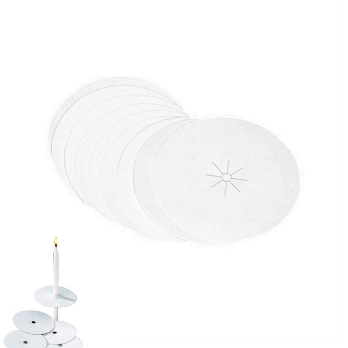 DLIGHT ONLINE DRIP PROTECTOR 100 PAPER BOBECHE CANDLE HOLDER FOR CANDLELIGHT VIGIL CHURCH SERVICE CHURCH MASS MEMORIAL SERVICE AND DEVOTIONAL CANDLES SET OF 100