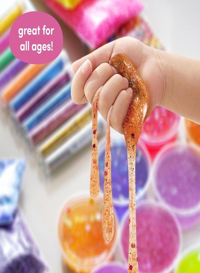 Daily Crafts مجموعة أدوات صنع السلايم من ديلي كرافتس مع بريق وأدوات | مجموعة صنع السلايم للأطفال مكونة من 43 قطعة مع طين، وزينة، وكرات بوم بوم | مجموعة حرفية إبداعية للأولاد والبنات - Image 4