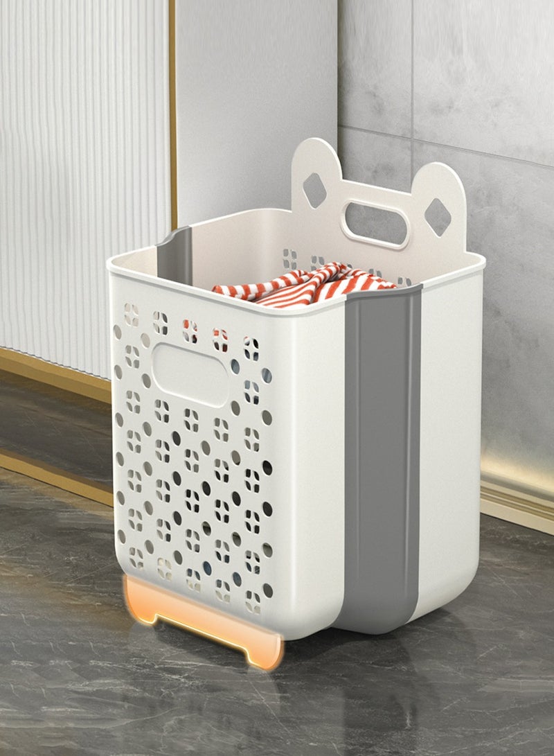 BEIRUI Wall Mounted Dirty Laundry Basket, Foldable Storage Basket Laundry Basket with Carry Handle, Waterproof Storage Basket for Clothes, Toys, Sundries, etc 36*16*28cm - Image 1