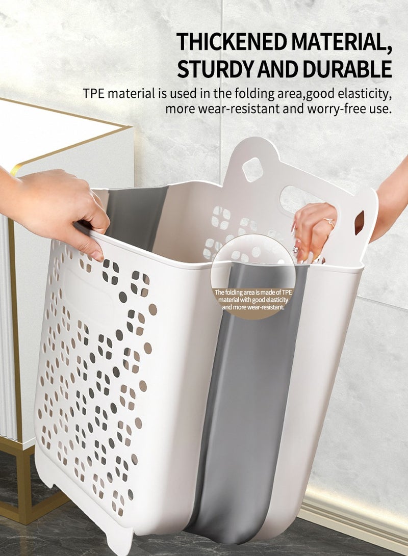 BEIRUI Wall Mounted Dirty Laundry Basket, Foldable Storage Basket Laundry Basket with Carry Handle, Waterproof Storage Basket for Clothes, Toys, Sundries, etc 36*16*28cm - Image 5