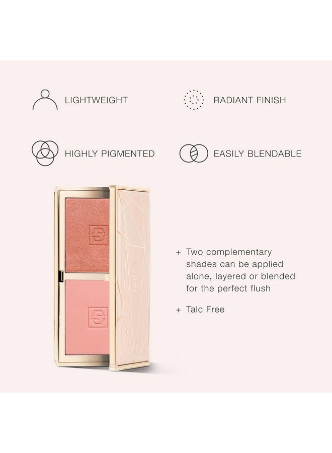 جوير أحمر الخدود باقة الثنائي 2 الظل لوحة أحمر الخدود مسحوق الصباغ العالي مستحضرات التجميل الطبيعية فلوش مستحضرات التجميل فيتامين E تلك خالية من البارابين والغلوتين ولم يتم الإساءة إلى الحيوانات لتصنيعها - Image 2