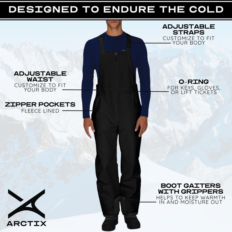 Arctix Men's Essential Insulated Bib Overalls, Black, X-Large/34" Inseam - Image 4