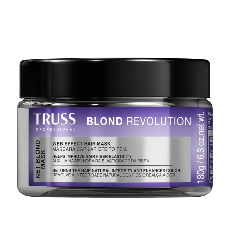 TRUSS Blond Revolution Net Blond Hair Mask - Color-Enhancing Hair Repair Mask to Restore Natural Hair Health, Hair Shine & Vibrancy - Designed with a Web-Effect Formula (6.3 oz) - Image 3