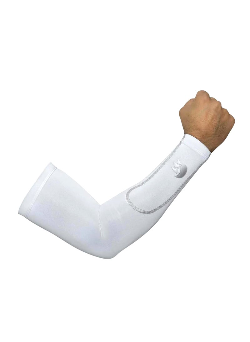 دي أس سي كم ذراع ضاغط | أبيض | الحجم: متوسط ​​| للجنسين | الحماية من الشمس | مثالي للأنشطة الخارجية والرياضية | أداء يتمدد ويمتص الرطوبة - Image 2