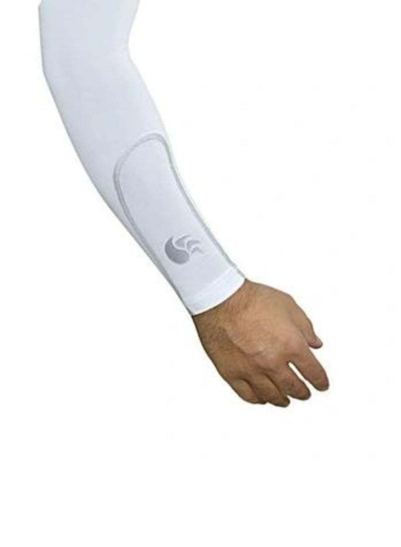 دي أس سي كم ذراع ضاغط | أبيض | الحجم: متوسط ​​| للجنسين | الحماية من الشمس | مثالي للأنشطة الخارجية والرياضية | أداء يتمدد ويمتص الرطوبة - Image 3