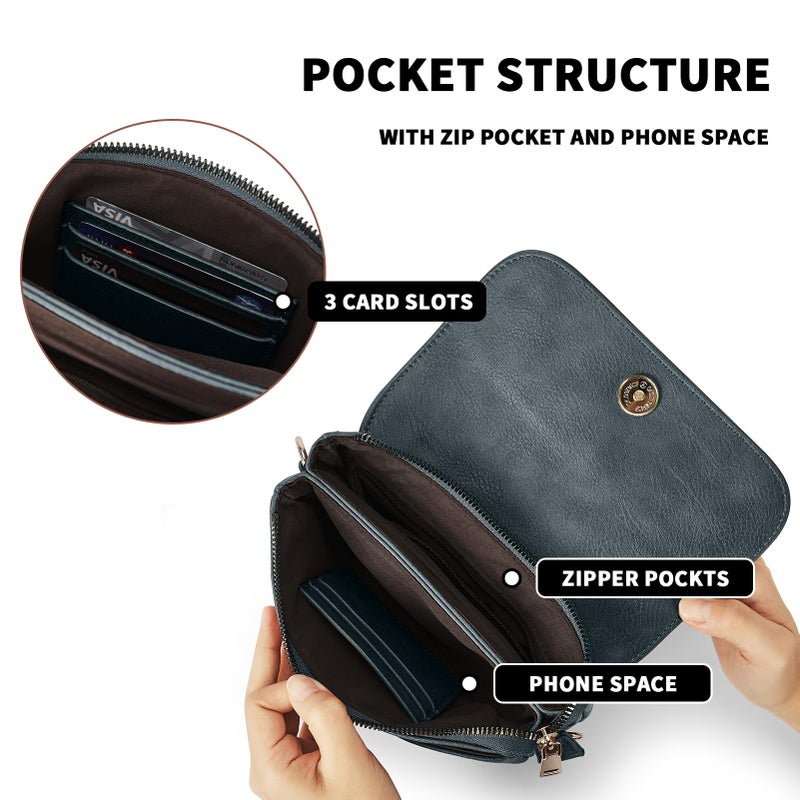 CHOLISS Small Crossbody Bags for Women, Vegan Leather Cell Phone Purse, Mini Travel Purse with Adjustable Strap Womens Gifts - Image 4
