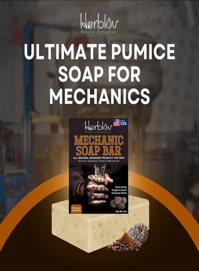 Herblov Mechanic Soap for Hands & Body - Natural Working Hand Soap Bar for Him - Heavy-Duty Extra Gritty Tough on Gunk & Greasy Grime Pumice Soap - Exfoliating Hand Cleaner for Mechanics, Made in the USA - Image 5