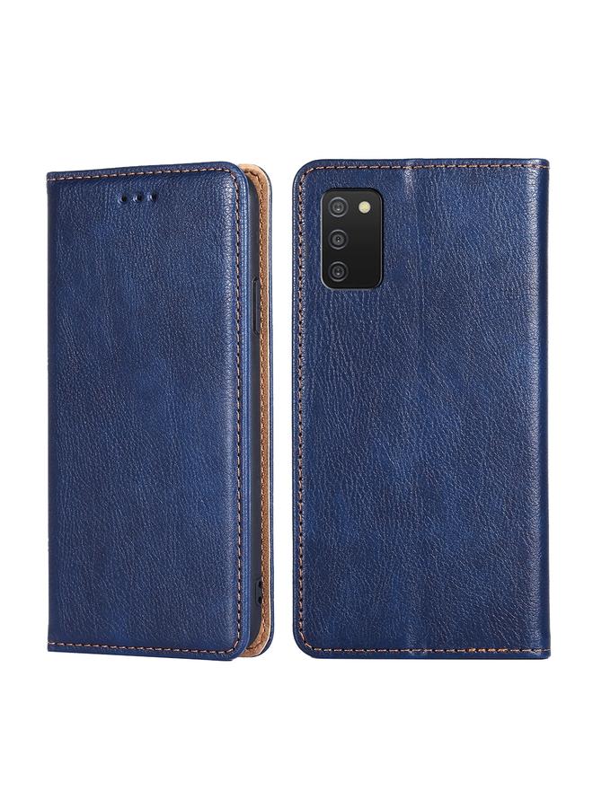 S-TOP Case For Samsung Galaxy A03s 165.85mm Gloss Oil Solid Color Magnetic Leather Phone Case - Image 1