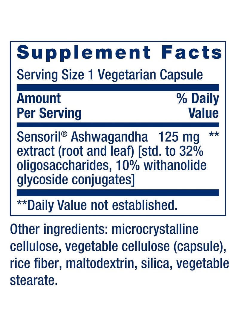 Life Extension Optimized Ashwagandha - 60 Vegetarian Capsules (125 mg per Capsule) - Image 3