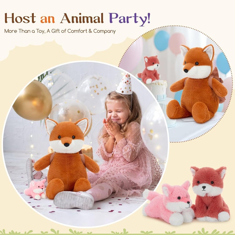 MorisMos Fox Cuddly Toy XXL with Baby Shoulder Bag, Children's Girls Gift - Image 5
