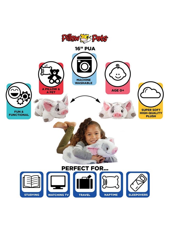 Pillow Pets Disney Moana Stuffed Animal Plush Pillow Pet 16", Pua , White - Image 3