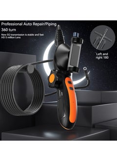 Wifi Borescope, Two-Way 360° Rotatable Lens, Industrial Endoscope With Articulated Snake Camera, Illuminated Video Inspection Mirror for Automobiles and Aircraft Machinery - 1.5M Hard Wire