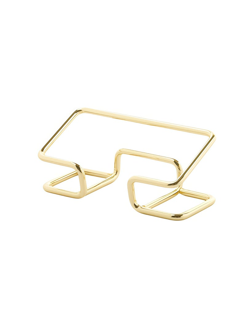 Business Card Holder for Desk, Cute Metal Card Organizers and Office Desk Accessories for Men and Women (Golden) - Image 2