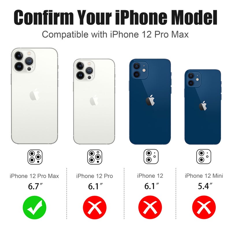 AGVEE 3+3 6 Pack for iPhone 12 Pro Max 6.7" Camera Lens Protector, Bling Diamond & Bling Glitter Metal Ring 9H Tempered HD Glass Camera Cover Film, Bling-Pink - Image 2