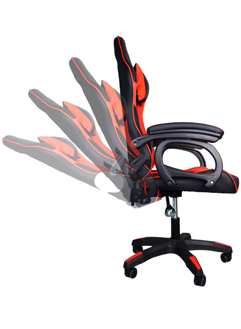MAAS Adjustable Gaming Chair With Armrest And Head Support Pillow, Office Chair With Adjustable Armrests, 360 Degree Rotatable Chair Seat, 50X60X120 cm - Image 3