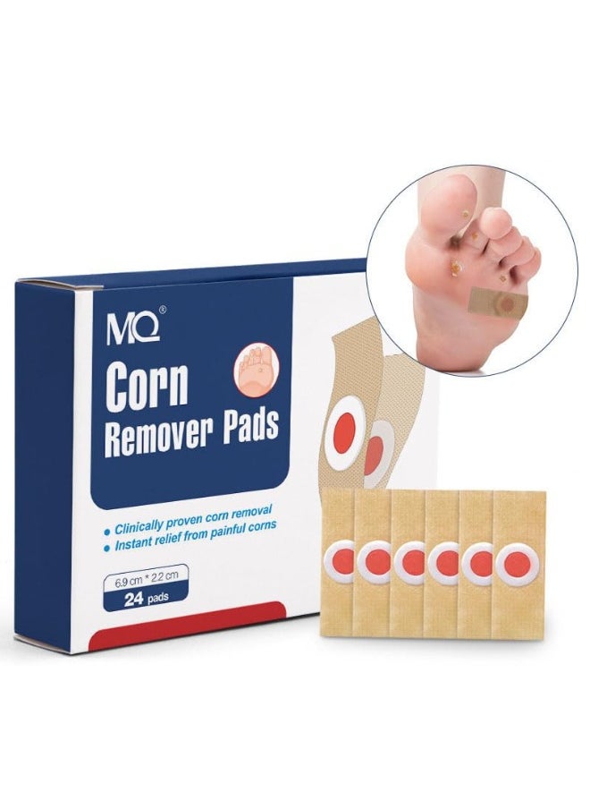 MQ 24 Pack Corn Remover Pads, Corn & Callus Removal for Feet, Corn Removal Plaster with Hole, Say Goodbye to Corns and Calluses, Skin Exfoliation and Repair, Revitalized Foot Health  - Image 1