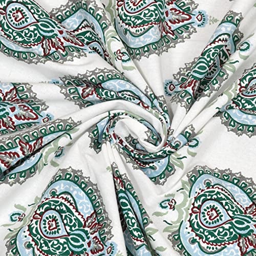 BLOCKS OF INDIA Hand Block Printed 200 TC Cotton King Size Bedsheet (Grey Motifs) - Image 4