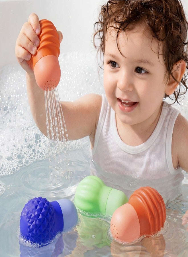 luckdoor Sensory Squeezing Water Bath Toys for Toddlers,3PCS Bath Tub Pool Floating Toys for Babies Kids 1-3，Textured Fidget Toys Stocking Stuffers Gifts for Girls Boy 18+ Months - Image 1